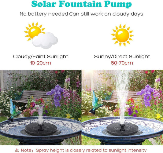 Solar Power Water Fountain