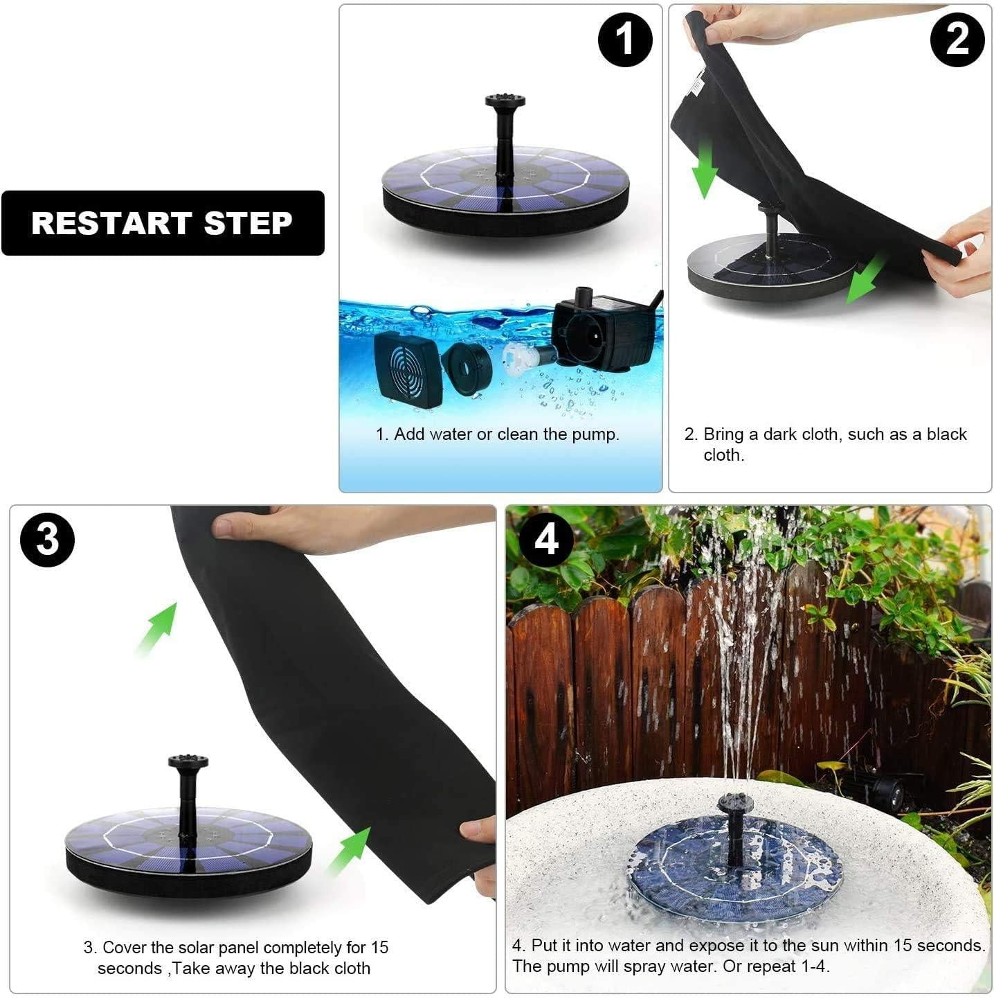 Solar Power Water Fountain