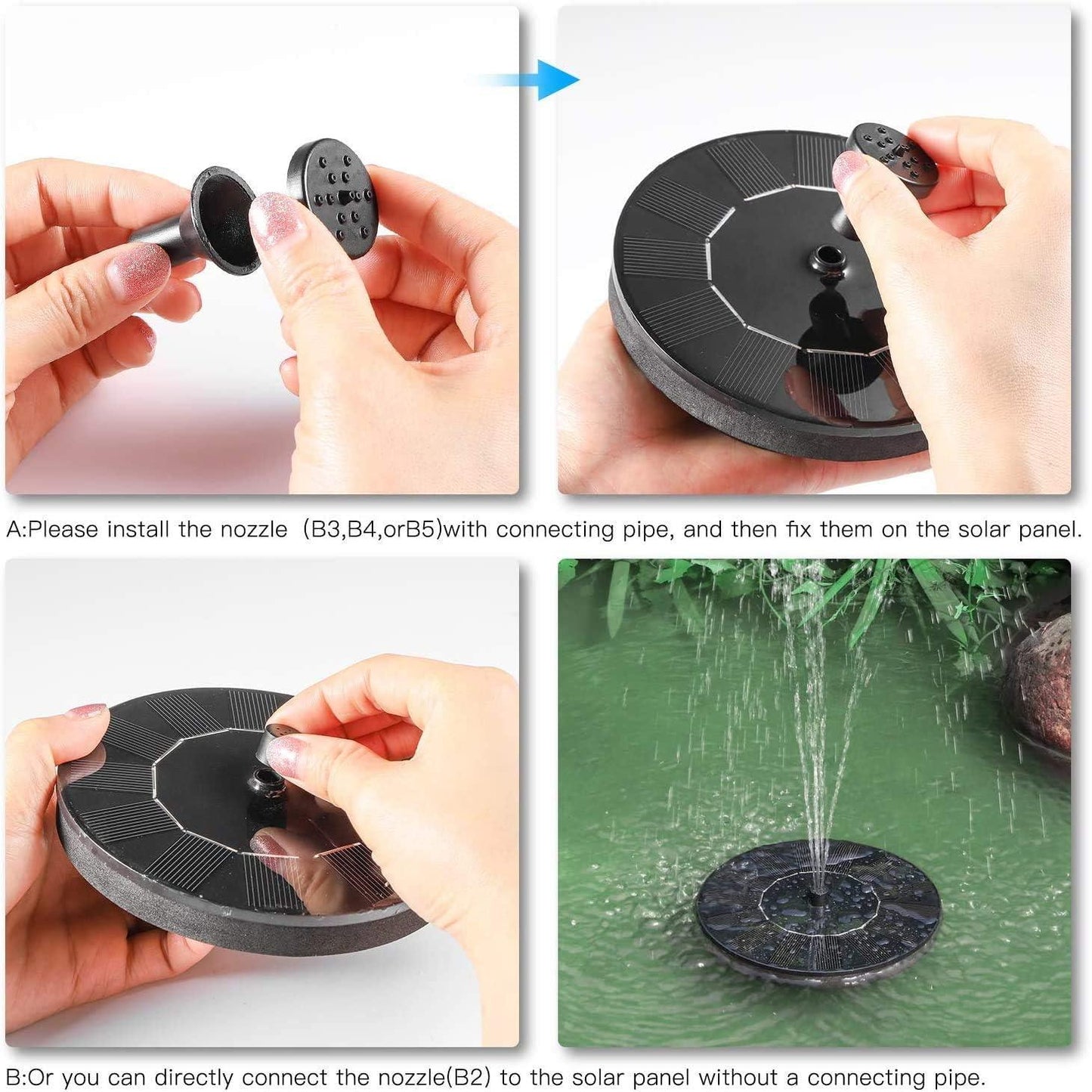 Solar Power Water Fountain